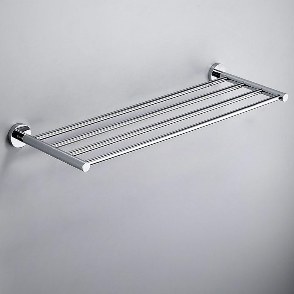 2-Tier Hotel Towel Racks for Bathroom, Wall Mounted Towel Shelf, 30 Inch Bathroom Towel Rack, Polished Chrome