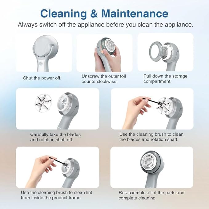 Fabric Shaver Defuzzer, Portable Lint Remover for Clothes, 2 Modes Rechargeable Sweater Shaver Effectively Remove Fuzz and Lint Ball for Furniture Couch Carpet Curtain Clothes