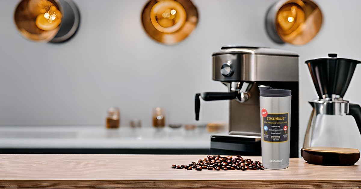 Travel Coffee Mug 16 Oz. Stainless Steel, Leak Proof Dishwasher Safe Lid, Double Wall Coffee Cup, Reusable Insulated Tumbler for Hot & Cold Beverages Eco friendly