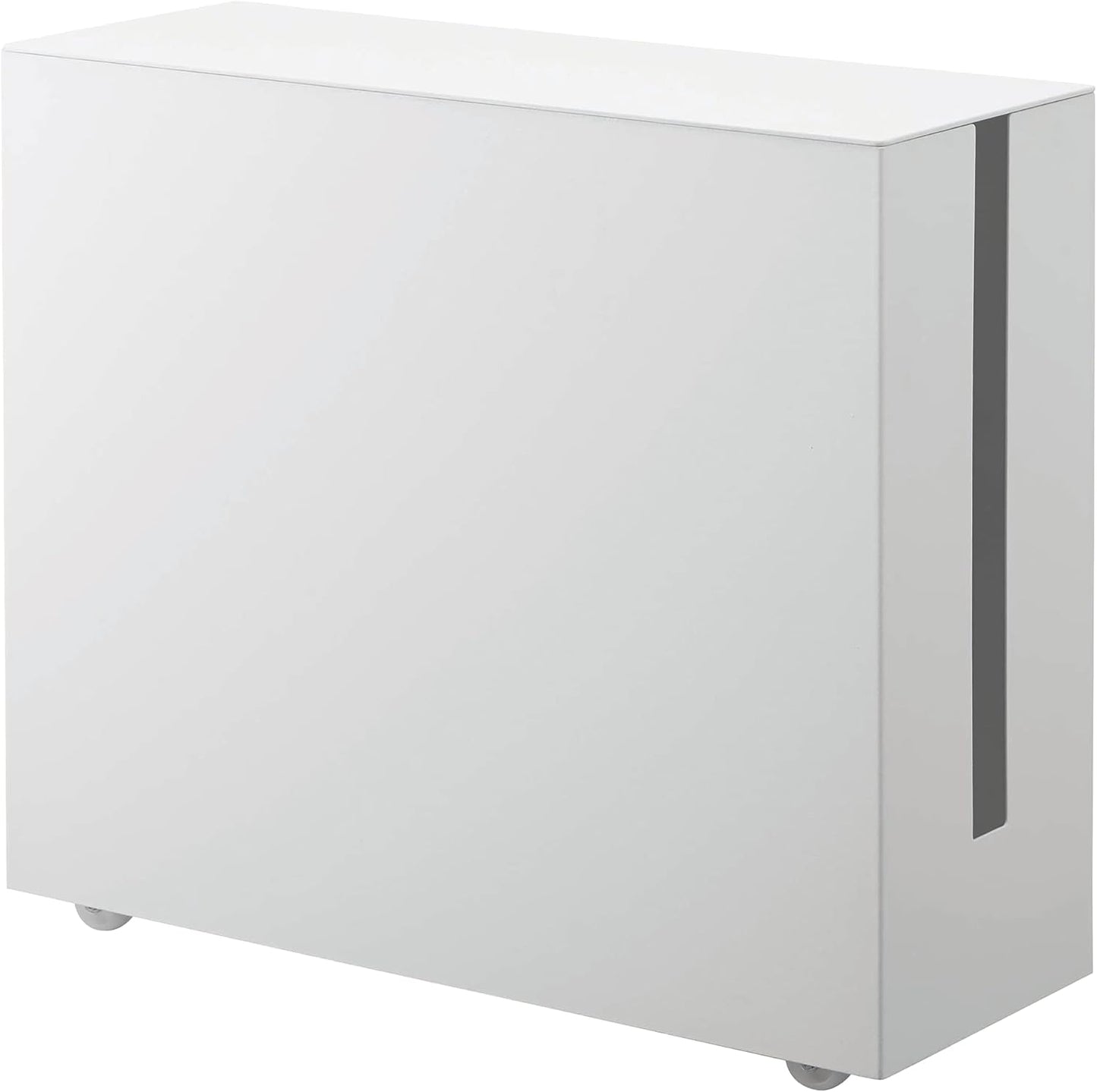 Yamazaki Home Rolling Cable Management Cord Power Strip/Surge Protector Storage Organizer for office or Bedroom Steel One Size White