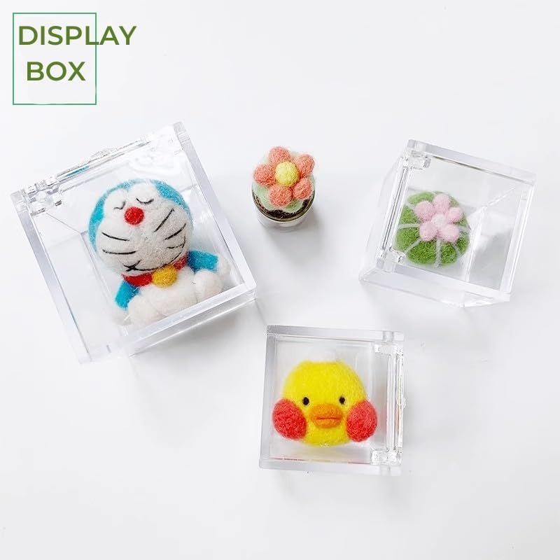 KissYou Acrylic Hinged Lid Box Plastic Display Box with Lid Small Multipurpose Storage Box for Keepsakes, Jewelry，Candy Acrylic Square Cube