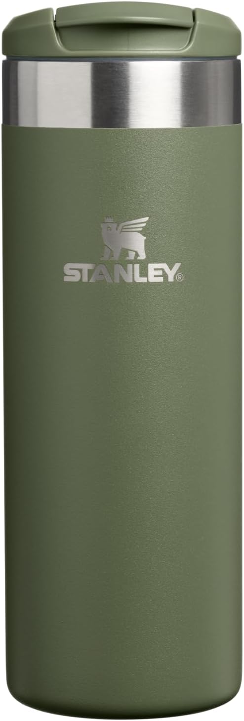 Stanley AeroLight Transit Bottle 16 oz | Locking Drink Through Lid | Leak Resistant Water Bottle or Coffee Travel Mug | Lightweight Insulated Stainless Steel | BPA-Free | Dried Pine
