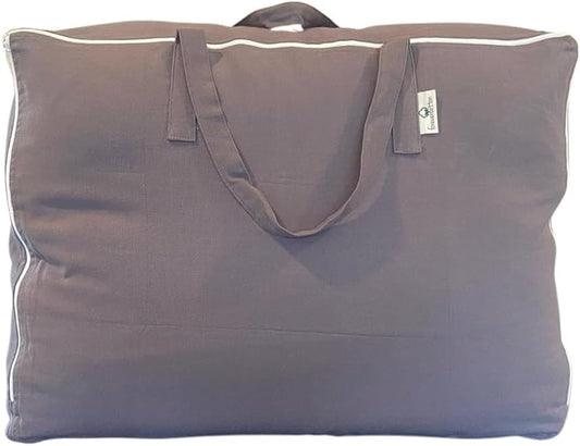 Storage Bag with Handles for Beddings, Comforters, Blankets, Pillows, Linens and Garments | Underbed/WardrobeThick Soft Breathable Closet Organizer Bag (Large (21"X15"X10"), Gray)