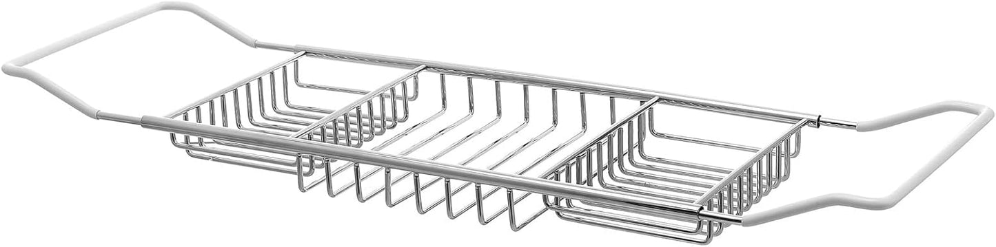 Cabilock Bathtub Tray - Stainless Steel Shower Tray, Expandable Extra Wide Bath Tub Organizer, Over The Tub Shelf Rack for Bathroom Accessories