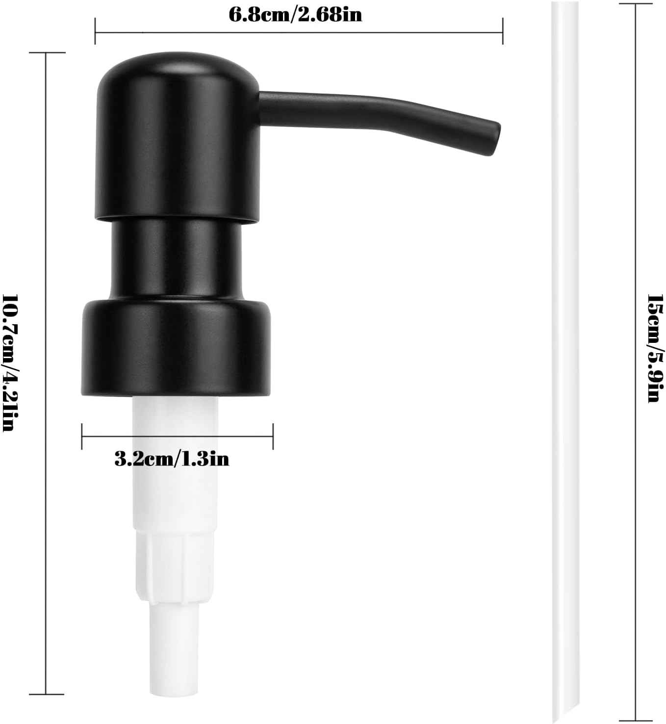 Stainless Steel Soap Dispenser Pump Replacement for Standard 28/400 Thread Size for Your Lotion or Dish Soap Refill Dispenser Kitchen Bathroom 2 Pack