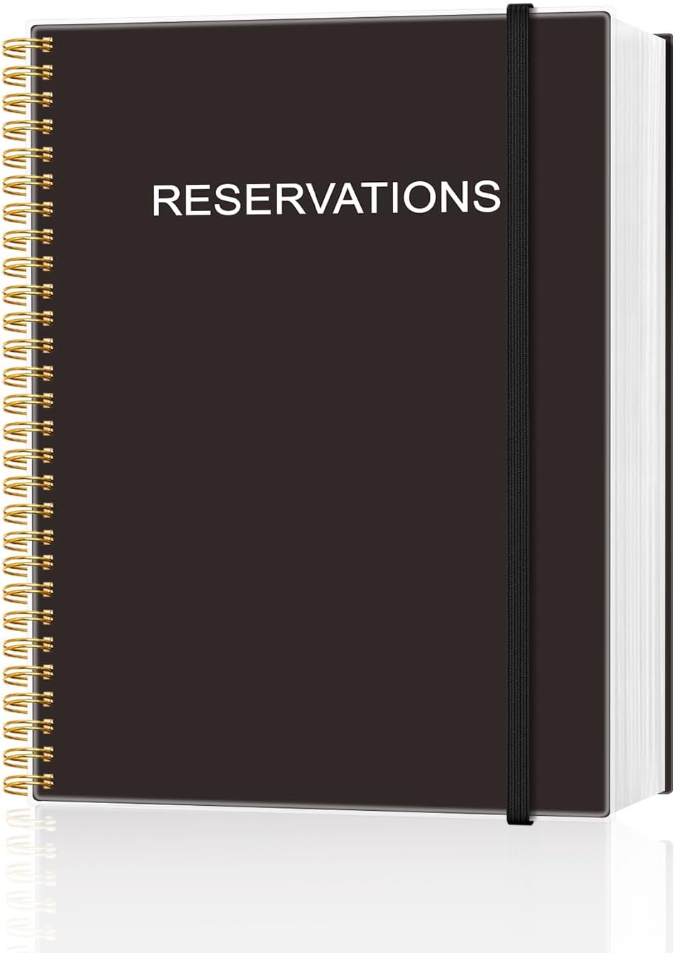 Reservation Book for Restaurant, Table Reservations, Spiral bound Restaurant Dinner Reservations 365 Days 384 Pages, 8.5” x 11'' Black