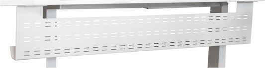 Stand Up Desk Store Under Desk Cable Management Tray Black Horizontal Computer Cord Raceway and Modesty Panel (White, 51")