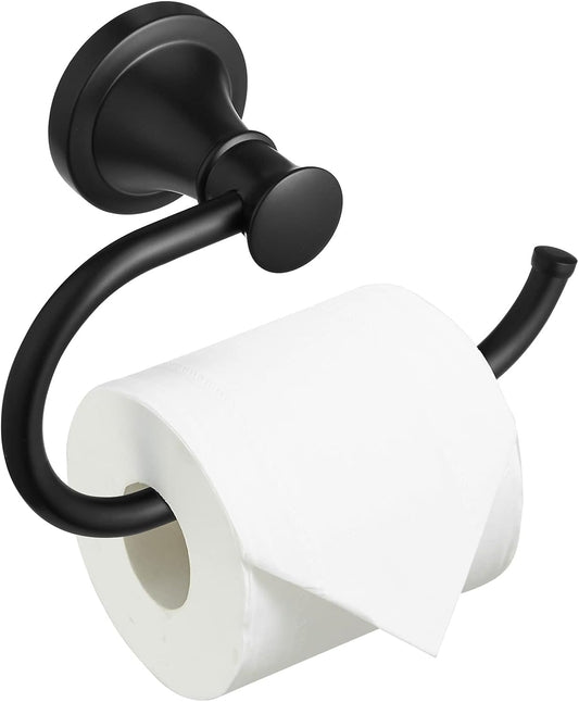 BESy Matte Black Toilet Tissue Paper Holder Matte Black Bathroom Accessories Toilet roll Paper Hanger, Wall Mounted, Rustproof