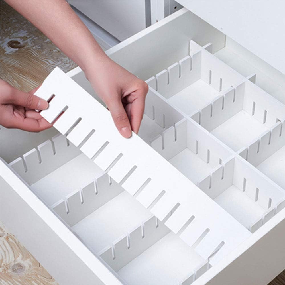 12Pcs Drawer Dividers,18.5"x4.3", Thick, DIY Drawer Separators, Large Adjustable Dresser Drawer Organizer for Clothes, Bedroom, Bathroom, Kitchen Cutlery, Desk, Office Storage