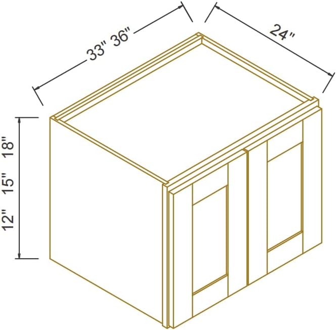 Solid Wood Wall Cabinet,Shaker Style Wall-Mounted Kitchen Storage Cabinet with Soft-Close Doors, RTA Pantry Organizer for Bathroom, Garage, Laundry (White, 36" W x 27" D x 12" H)