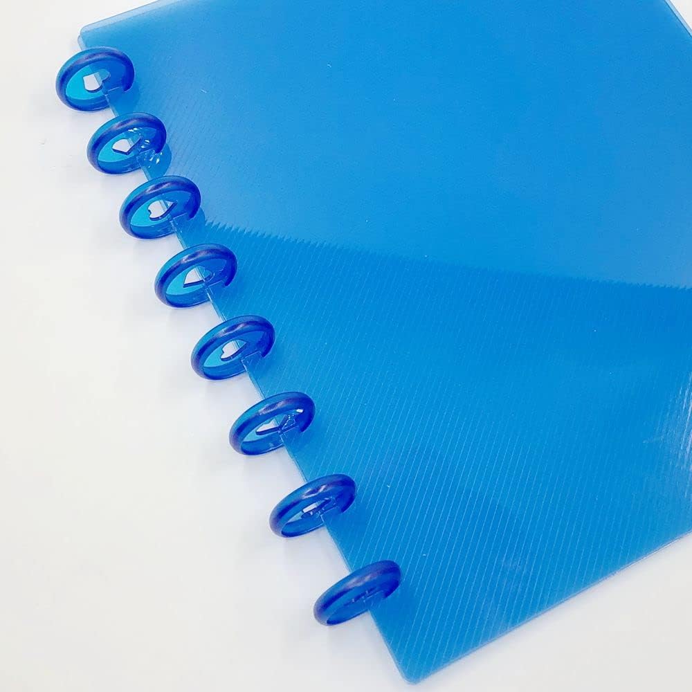 100pcs Planner Expander Discs 1.1Inch Book Binding Disc For Discbound Notebook Accessories Heart Binder Rings(Transparent Blue,1.1 inch/28 mm)