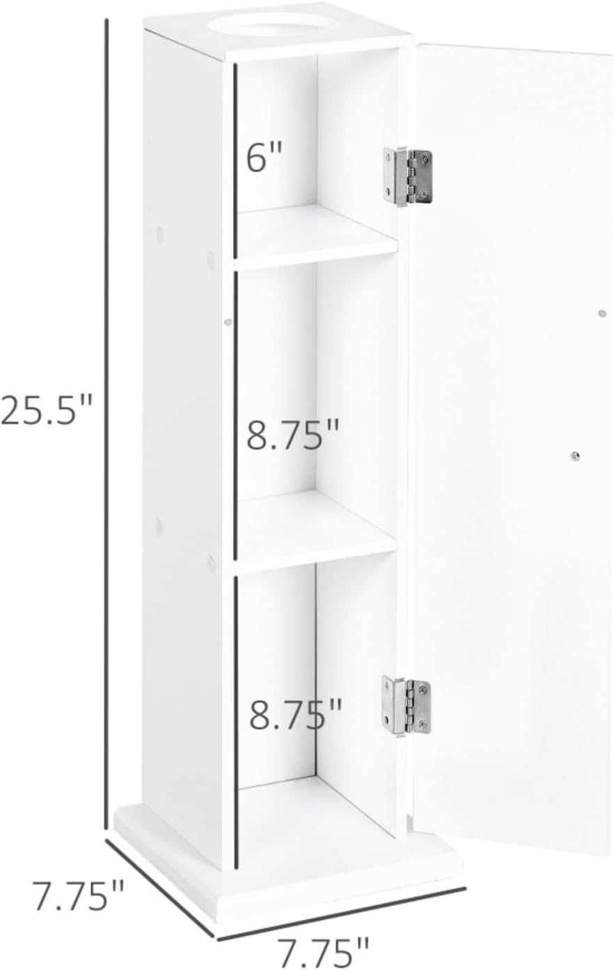 Modern Country Esthetic Small Toilet Paper Storage Containers for Bathroom, Kitchen, or Living Space, Convenient Space Saver Bathroom Corner Cabinet