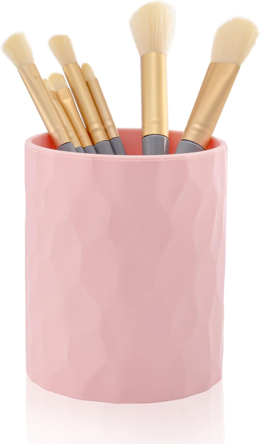 Pen Holder,Nordic Style Silicone Waterproof Pencil Holder for Desk Simple&Modern Minimalist Makeup Organizer Multifunctional Office Supplies for Home,Kids and School (Pink)