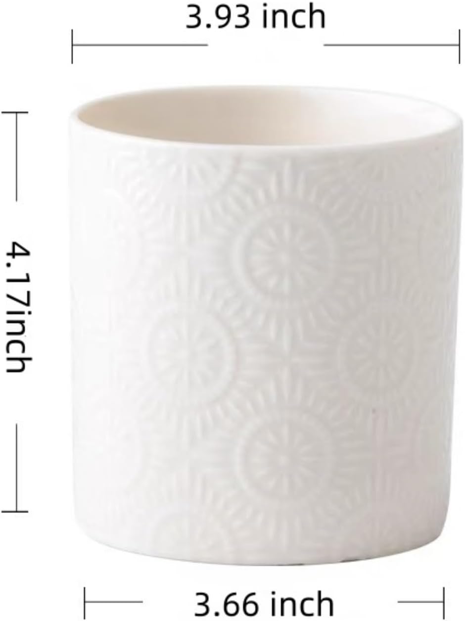 Pen Holder,Nordic Style Ceramic Waterproof Pencil Holder for Desk Simple&Modern Minimalist Makeup Organizer Multifunctional Office Supplies for Home,Kids and Schoo,White