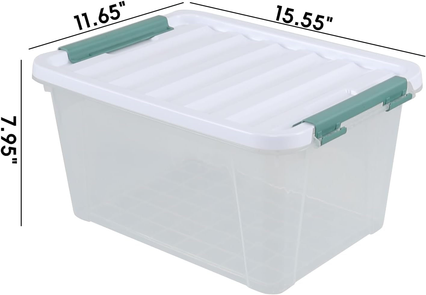 20 Quart Clear Stackable Storage Box, 6-Pack Plastic Storage Container with Latching Lid