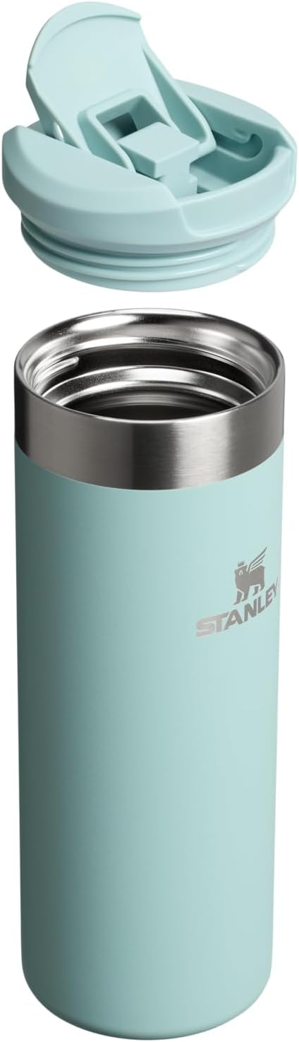 Stanley AeroLight Transit Bottle 20 oz | Locking Drink Through Lid | Leak Resistant Water Bottle or Coffee Travel Mug | Lightweight Insulated Stainless Steel | BPA-Free | Seafoam