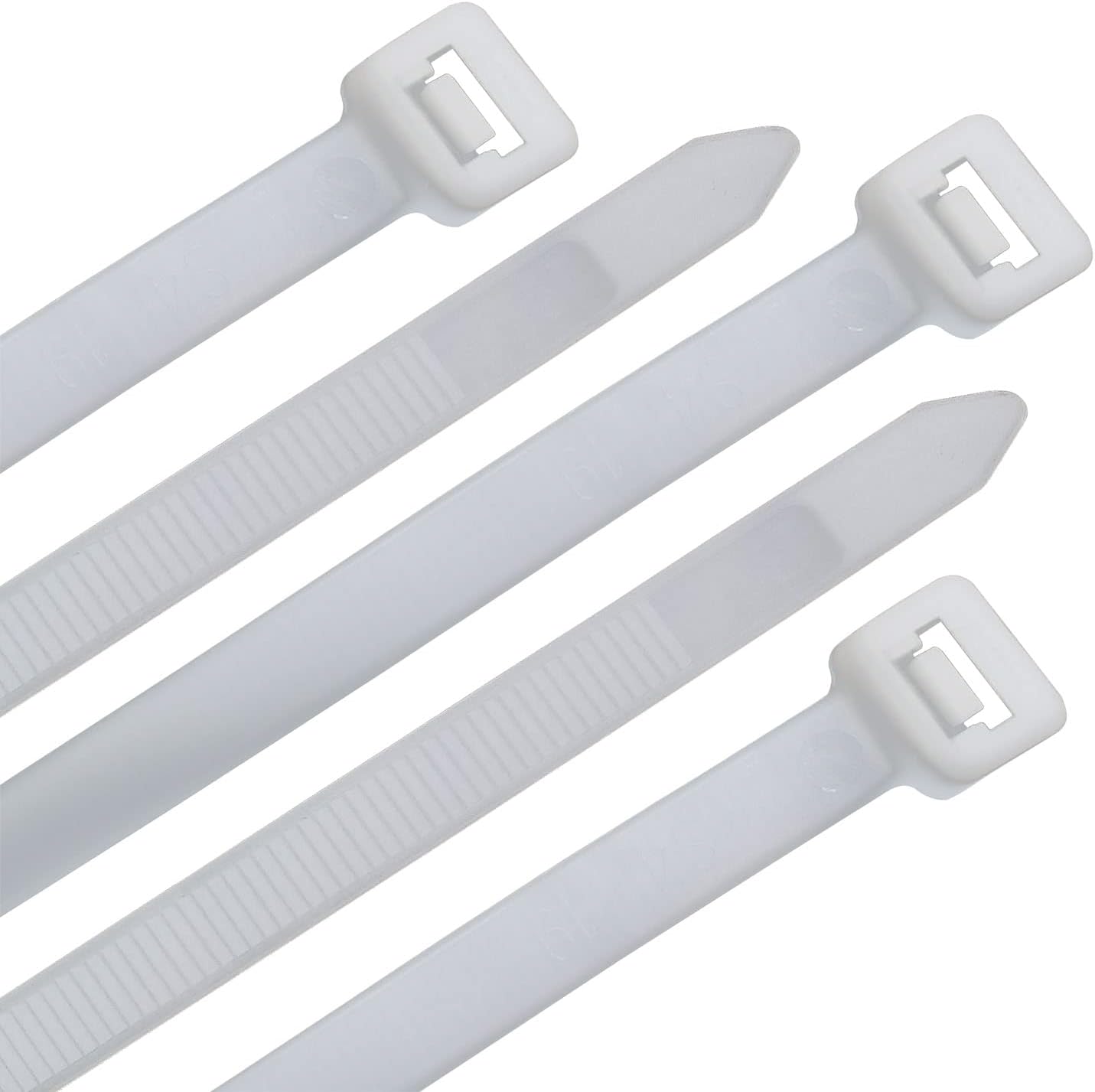 Superun Heavy Duty Zip Ties 20 Inch, Strong Large White Zip Ties 120 Lbs Tensile Strength Selflocking Wire Ties (Industrial Grade Cable Ties) Pack of 50 Clear
