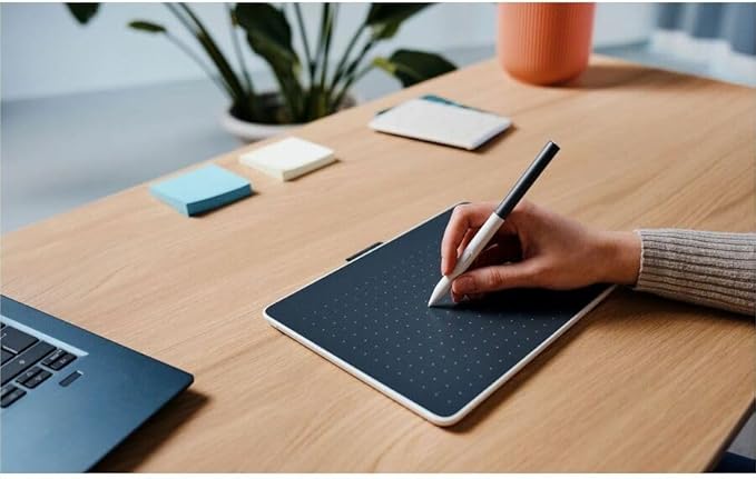 Wacom One Bluetooth Drawing Tablet, Medium 9.9" x 7.1" Compact Graphics Tablet, Entry-Level Creative Design Pad with Creative Software for Chromebook, Mac, Windows PC, Android