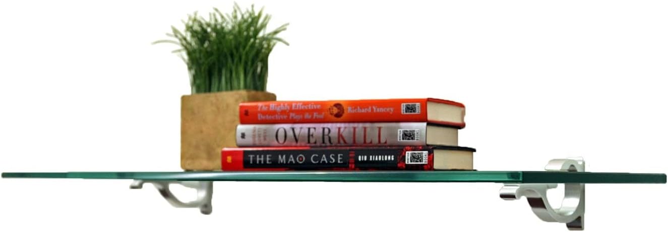 Spancraft Glass C-8x48-Chrome Cardinal Glass Shelf, Chrome, 8" x 48"