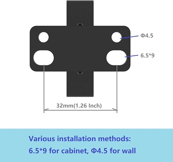 5 Pieces of 1.7 x 2.7in Server Rack Cable Management D-Ring Hooks - Network Rack-Mount Cord Organizer Ring Set for Power Cords, Fiber Optic or Network Patch Cables (5DRing)