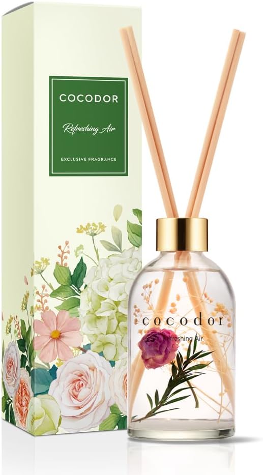 COCODOR Herbarium Reed Diffuser/Refreshing Air/6.7oz(200ml)/ Fragrance Scent Essential Oil Stick Diffuser Set for Bedroom Bathroom Home Décor