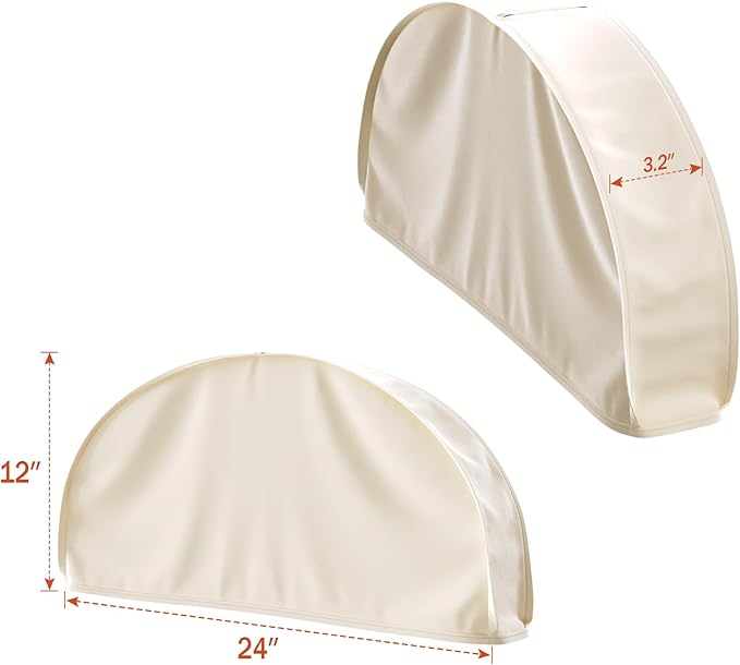 Univivi 12 Inch Satin Shoulder Covers for Clothes (Set of 4) Breathable Shoulder Garment Dust Cover Closet Suit Protects for Suit, Coats, Jackets - Apricot