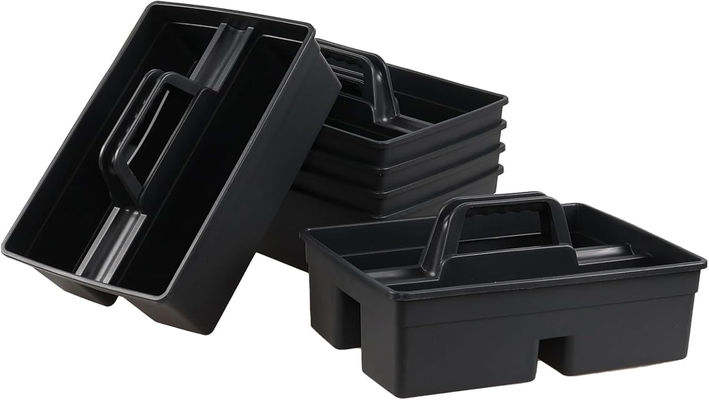 Anbers Plastic Cleaning Caddy with Compartments, Easy Carry Cleaning Supplies Organizer Caddy, 6 Pack