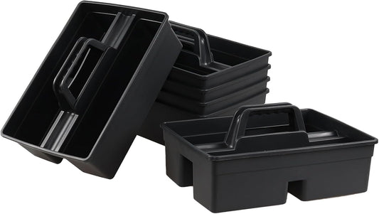 Anbers Plastic Cleaning Caddy with Compartments, Easy Carry Cleaning Supplies Organizer Caddy, 6 Pack