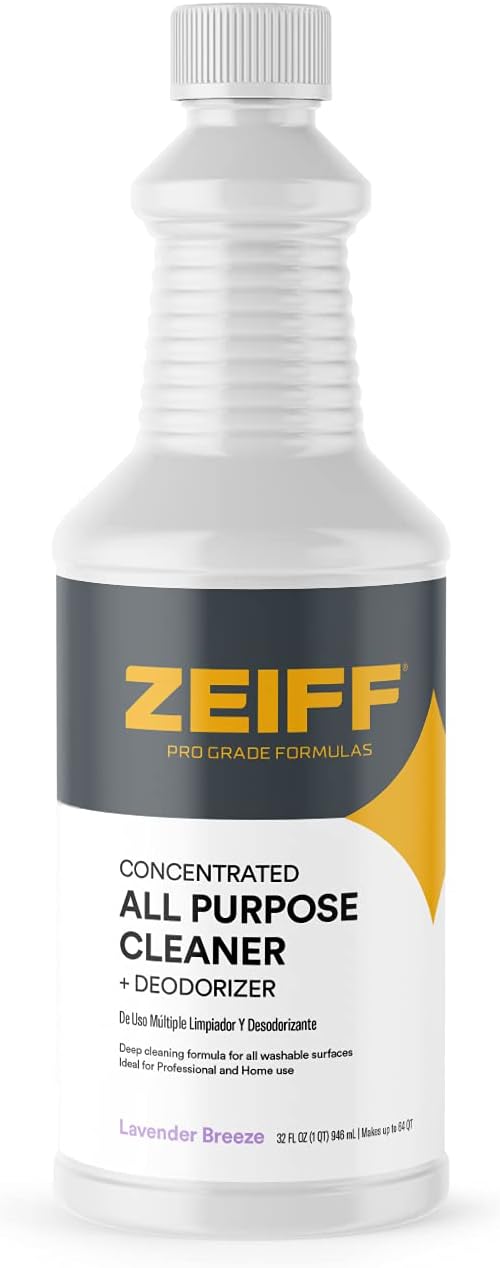 Pro-Grade All-Purpose Cleaner & Deodorizer - Deep Cleaning & Odor Eliminating Formula For Professional & Home Surfaces - 32 Ounce Concentrate - Lavender Breeze