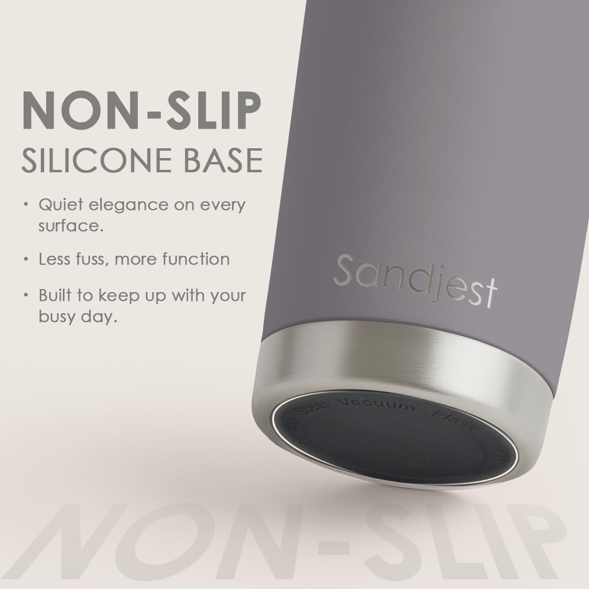 SANDJEST Gray Tumbler 20oz Stainless Steel Double Wall Vacuum Insulated, Travel Coffee Cup, Gifts for Men Women Birthday Christmas