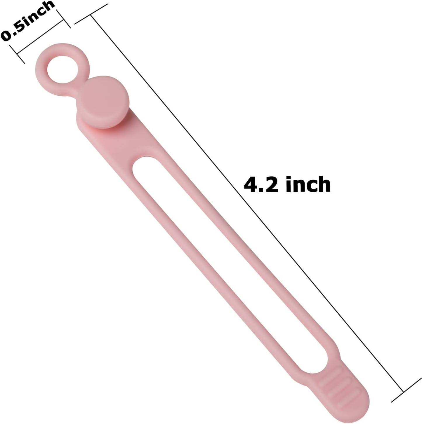 Nearockle 16Pcs Silicone Cable Straps Wire Organizer for Bundling Earphone, Phone Charger, Computer Cords, Reusable Cable Ties Cord Organizer in Home,Office,Kitchen,School(Pink)