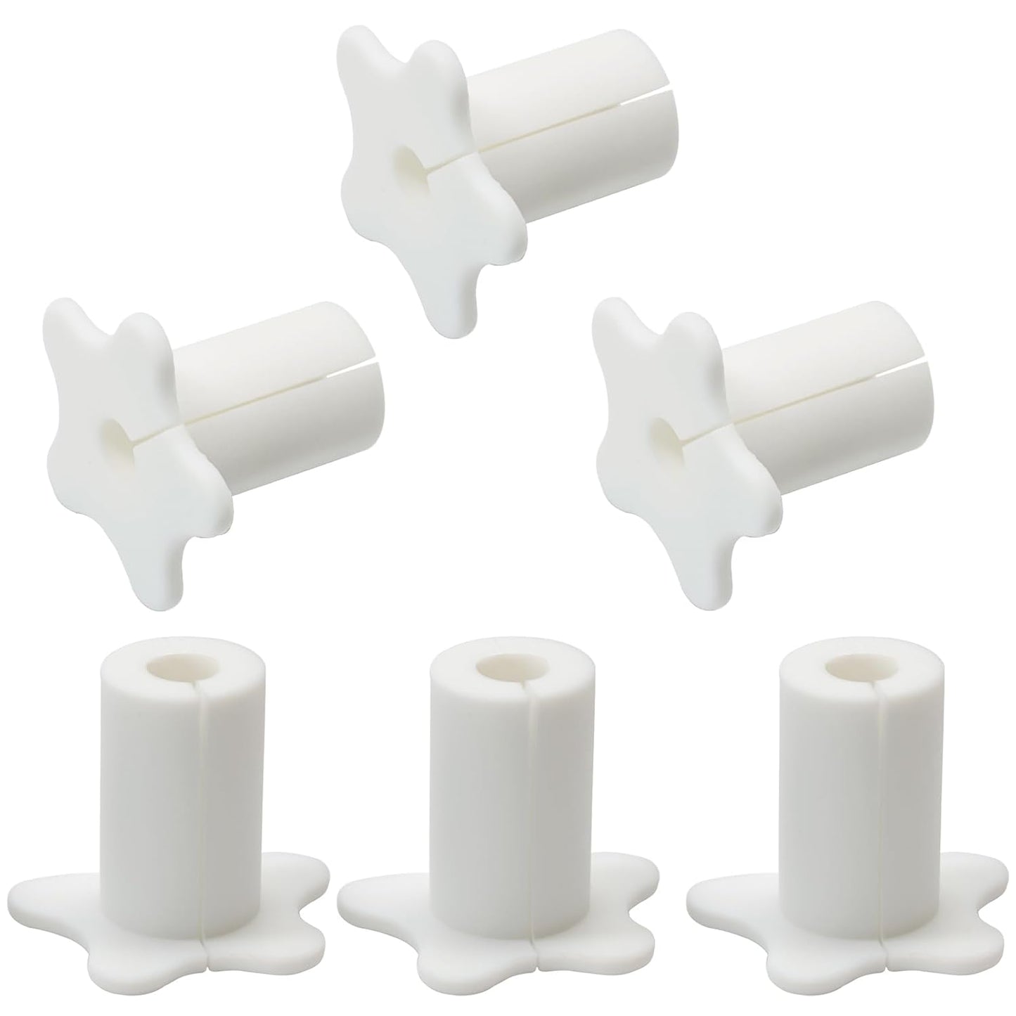 6pc Starlink Cable Grommet 5/8" Silicone Waterproof Wall Hole Pass Through Split Cable Bushings for TV Wire Ethernet Cord, Starlink Cable Routing Kit Accessories, 27.6mm/1.09" Ht, White
