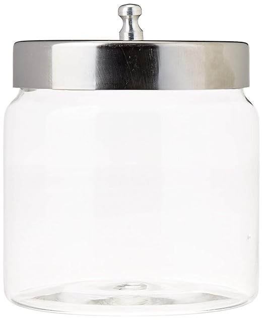 Grafco Glass Medical Sundry Jars with Lids, 5 x 5”, Clear Unlabeled Jars for Supplies (6 Count)