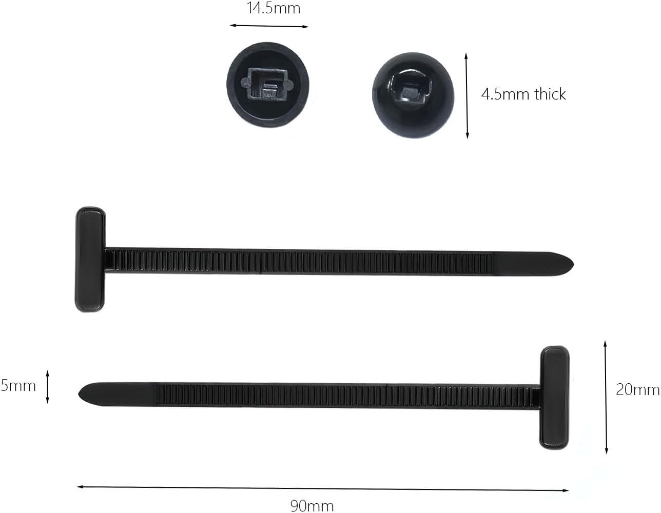 120Pcs Nylon Universal Cable Tie Buckle 2025 Upgrade Nylon Zip Ties Multipurpose Cable Ties Tool UV-Resistant Plastic Fasteners for Car Daily Auto Fixing Bumper Clips