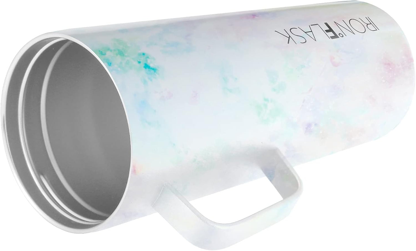 IRON °FLASK Grip Novelty Coffee Mug - Leak Proof, Vacuum Insulated Stainless Steel Bottle, Double Walled, Thermo Travel, Hot Cold, Water Metal Canteen - Pearl, 24 Oz - Classic Bottom