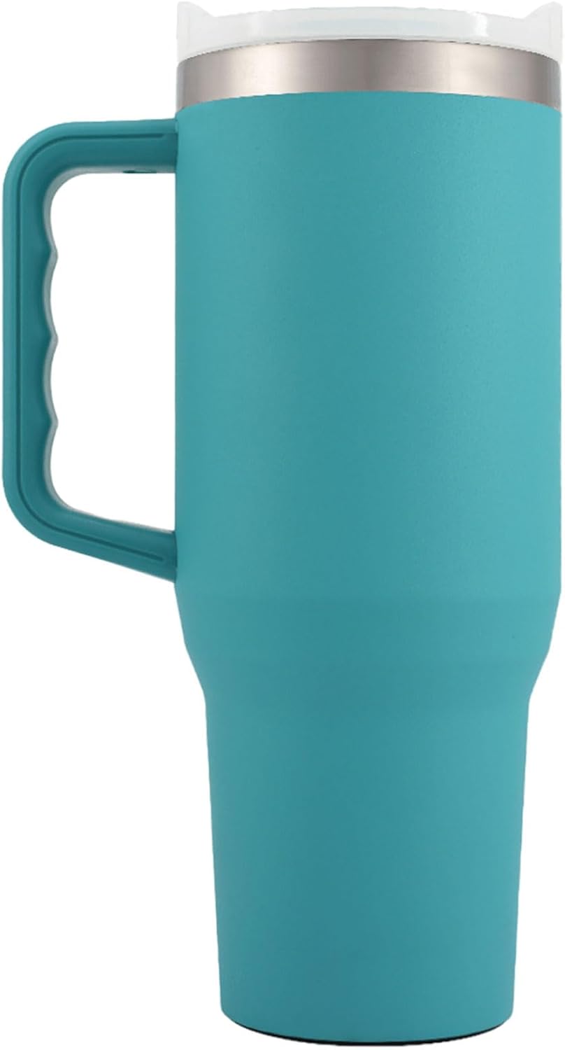 Yukon Outfitters Fit Forty 40oz Double Wall Vacuum Insulated Stainless Steel Tumbler with Reusable Straw & Ergonomic Handle | For Hot or Cold Beverage, Mama Sunflower