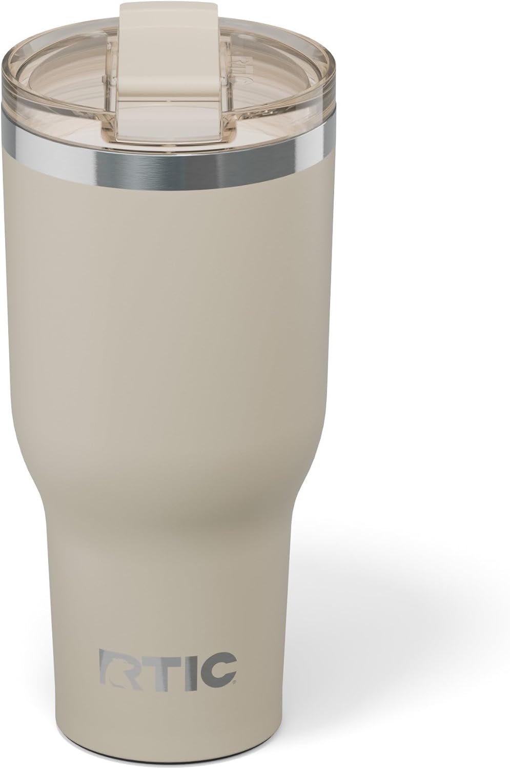 RTIC 40oz Essential Tumbler with Lid, Ceramic Lined, Insulated, Stainless Steel, Metal, Double Wall Vacuum-Insulation, Travel Cup for Iced Coffee, Tea, Hot and Cold Drink, Beach