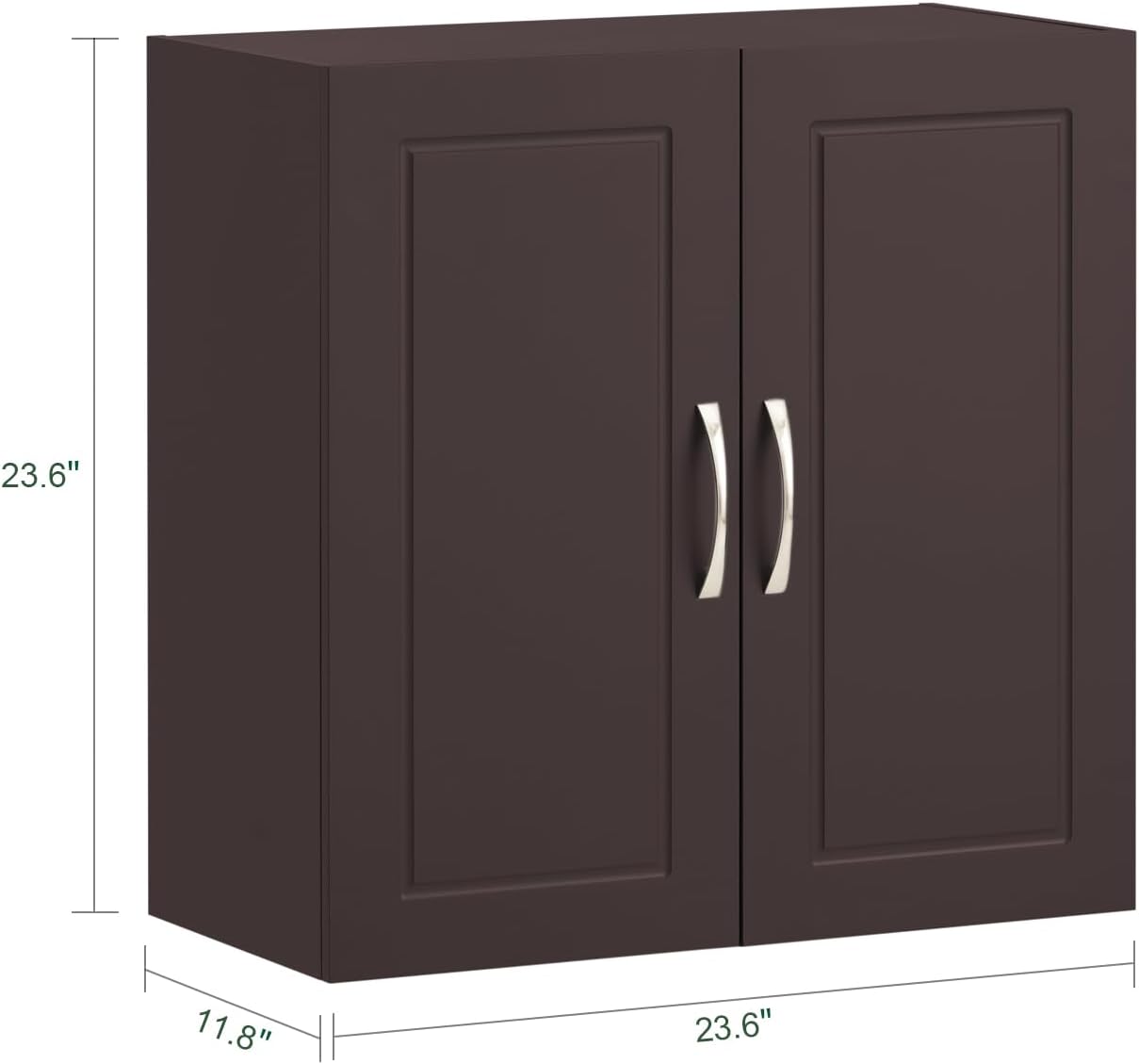 Haotian Wall Cabinet Laundry Room, Medicine Cabinet for Bathroom Kitchen Garage,Floating Cabinet Hanging Storage with Adjustable Shelf, Brown FRG231-BR