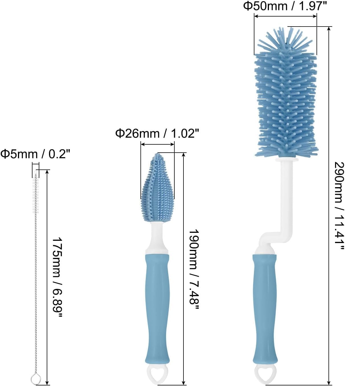 Transparent Baby Bottle Drying Rack with Double Lid and Removable Drain Tray Dust-Proof Baby Bottle Storage Box, Space Saving Baby Bottle Rack Dryer (Blue - Large)