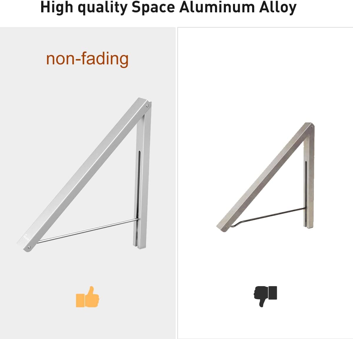 Wall Mounted Drying Rack Clothes Hanger Folding Wall Coat Racks Aluminum Home Storage Organiser Space Savers