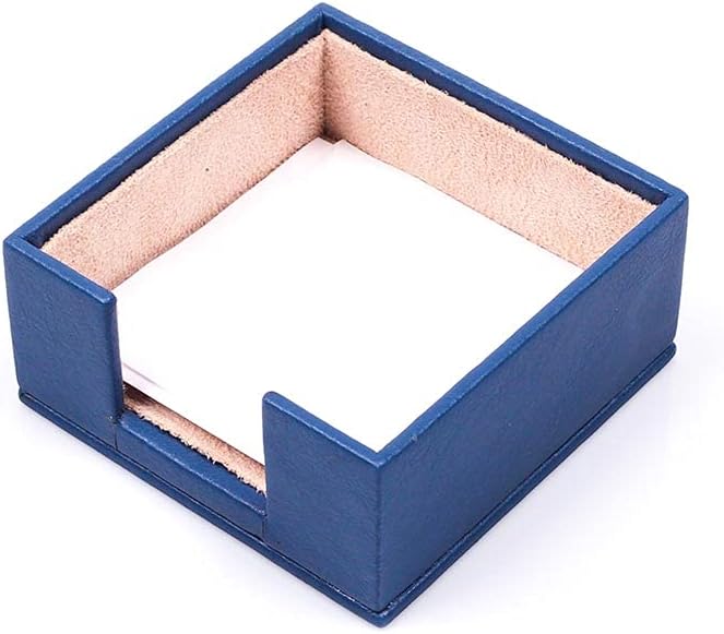 MOOGCO Bonded Set Luxury Leather Desk Pad & Desk Organization Essentials Desk Organizer Leather Desk Organizer (Blue)