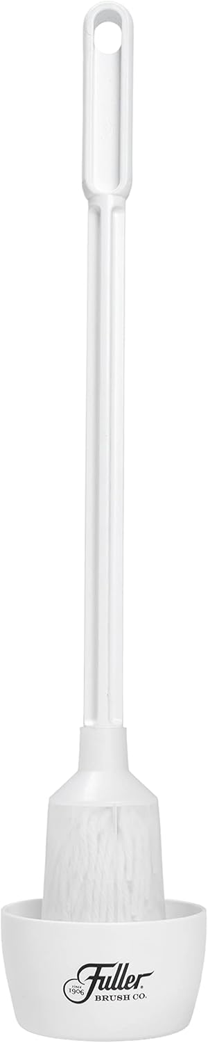 Fuller Brush Toilet Bowl Swab with Handy Holder Caddy – Toilet Swab with Soft Non-Scratch Head, Long Handle, Deep Cleaning Under Rim