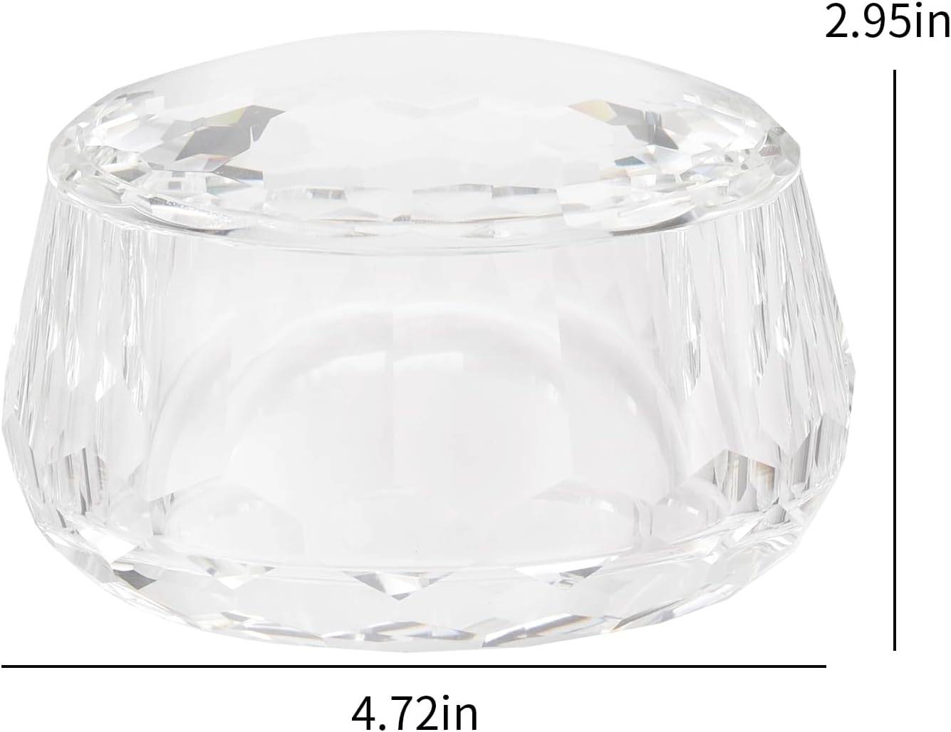 Makeup Candy Jar with Lids, Decorative Crystal Candy Dish, Multi-Purpose Clear Storage Container for Cosmetics, Jewelry, Snacks - Wedding Favor & Home Decor