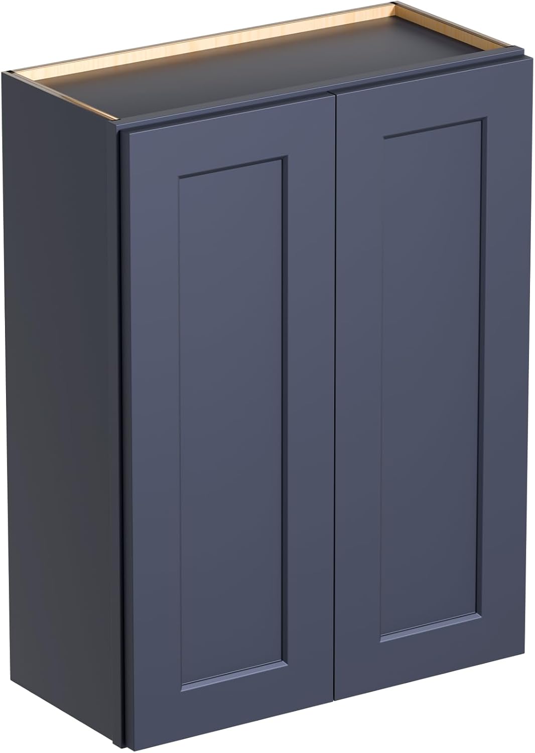 27 Inch Medicine Cabinet Wall Mounted, Solid Wood Over The Toilet Storage Cabinet, Bathroom Organizer Cabinets with 2 Door & Shelves, Easy to Assemble for Laundry Room, Kitchen, Garage - Blue