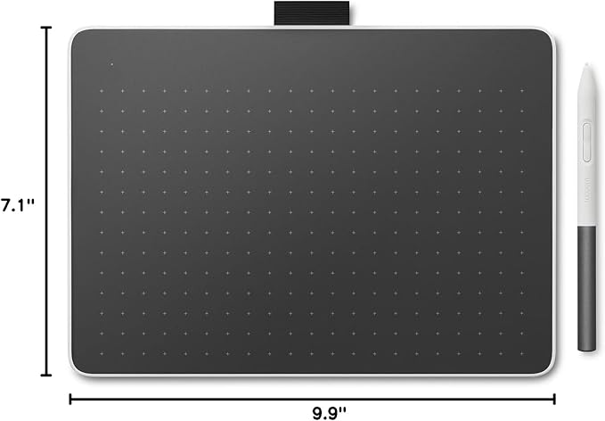 Wacom One Bluetooth Drawing Tablet, Medium 9.9" x 7.1" Compact Graphics Tablet, Entry-Level Creative Design Pad with Creative Software for Chromebook, Mac, Windows PC, Android