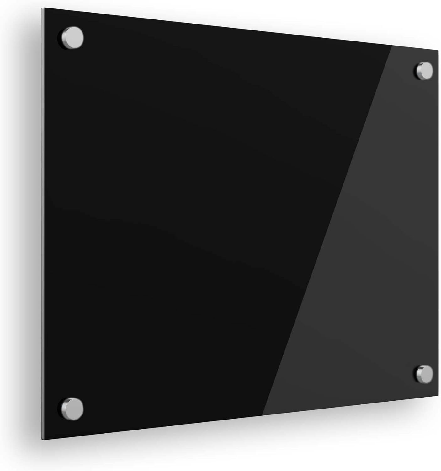 Ships Next Day, Made in USA - Acrylic Dry Erase Board | Non-Magnetic Dry Erase Board | Hanging Frameless White Board | Acrylic for Office, School and Home Walls | for Kids & Adults (Black - 24x30)