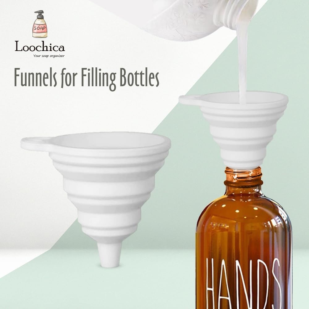 Hand Amber Glass Soap Dispenser with Pump, Amber Hand Soap Dispenser, Refillable Reusable Apothecary Soap Pump Dispenser Bottles for Bathroom and Kitchen Use