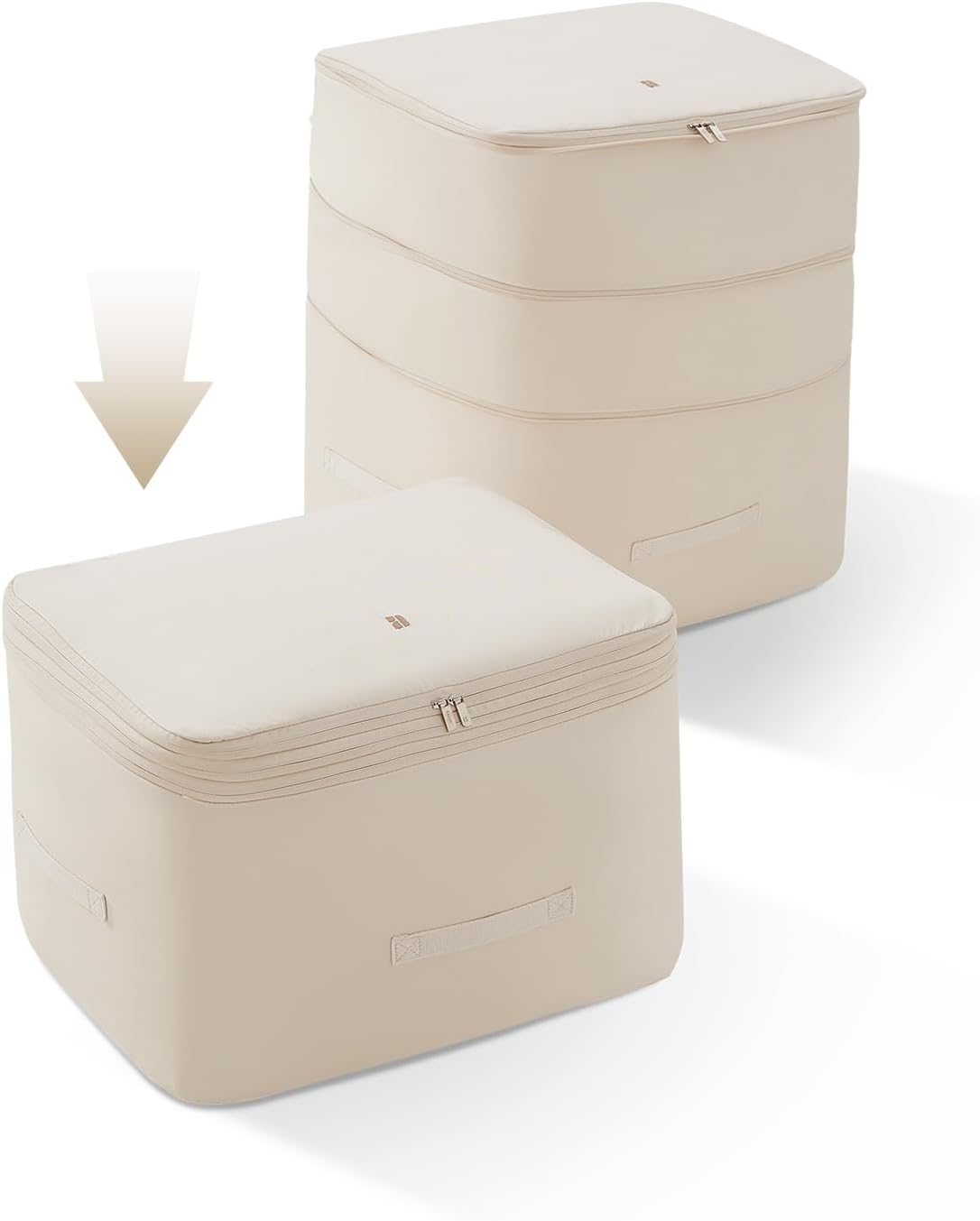 Eachy 3-Pack Comforter Storage Bag Blanket Storage Bags, 136L Compression Bags for Blanket Comforter, Ultra Space Saving Self Compression Organizer