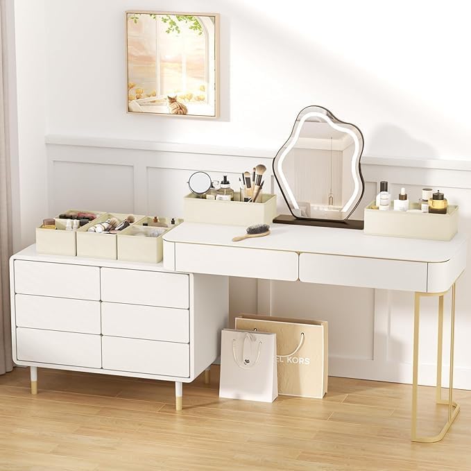 DIMJ Drawer Organizer Clothes 16 Pack - Foldable Baby Organizers and Storage & Dresser Organizer for Bedroom, Closet - Nursery Organization Dresser Dividers for underwear, Sock,Bra, Belt, Tie, Beige