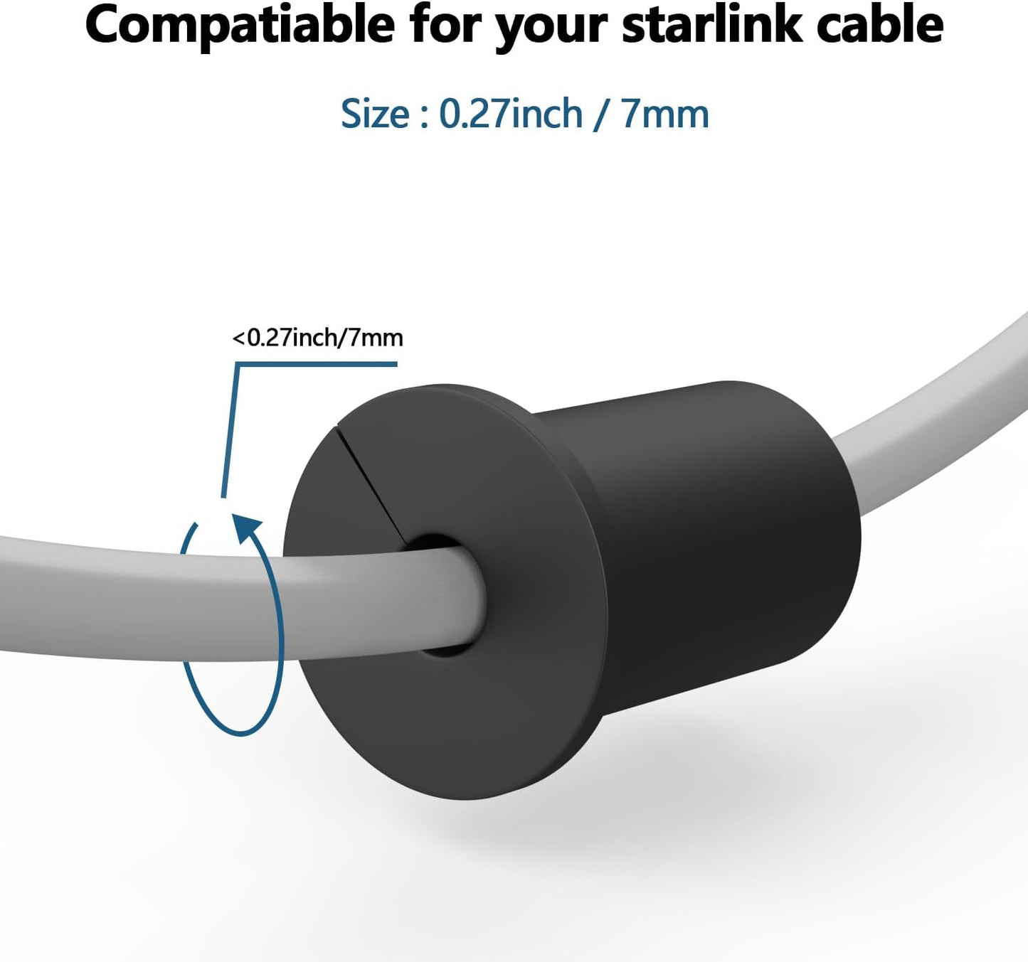 2PCS 3/4 inch starlink Wall Grommets for Cables,Wall Cable Pass Through for starlink,Star Link Cable Routing kit Accessories for starlink ethernet Cable Wall Bushing Feed Through